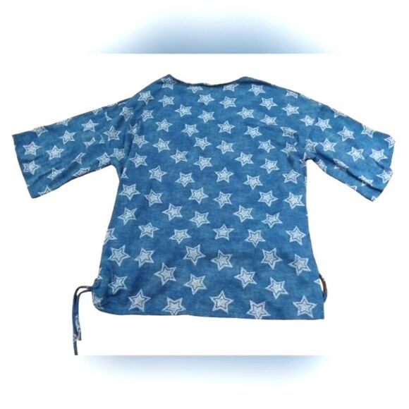 M&E Stars Summer Shirt Top SZ M - Picture 7 of 12